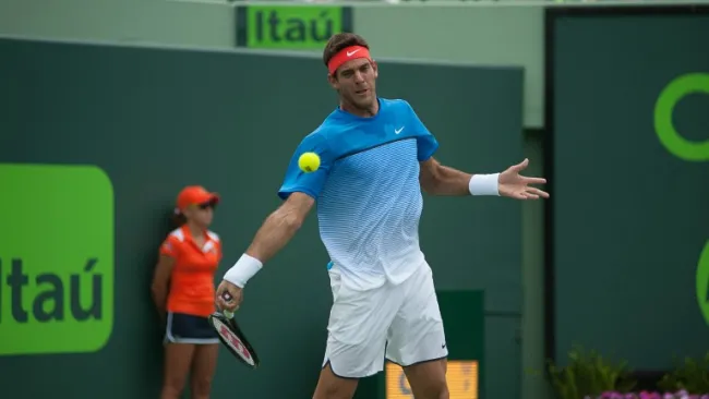 Juan Martín del Potro durante el partido frente a Horacio Zeballos
