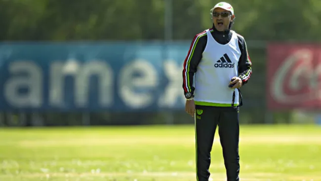 Potro Gutiérrez durante un entrenamiento del Tri
