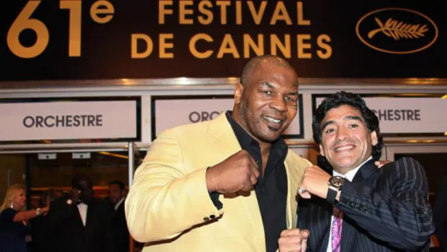 Tyson y Maradona, en el festival de Cannes