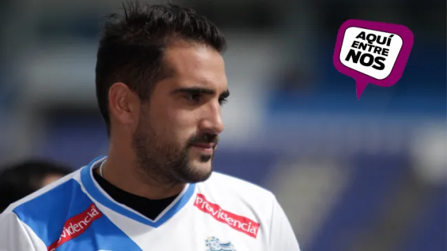 Damián Escudero en un partido con Puebla