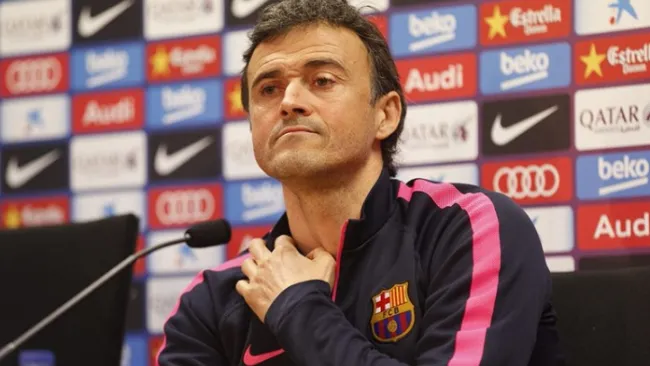 Luis Enrique, durante una conferencia de prensa 