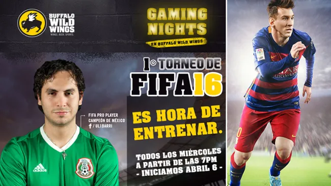 Todo listo para el torneo de FIFA de Buffalo Wild Wings