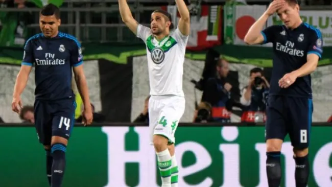 Rodríguez celebra su tanto contra el Real Madrid