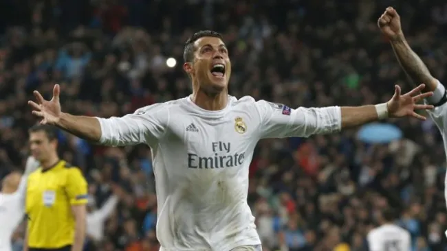 CR7 grita su tercer gol contra Wolfsburgo