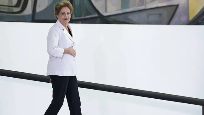 Dilma Rousseff arriba a una ceremonia en Brasil