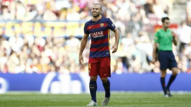 Mascherano lamentando una derrota culé