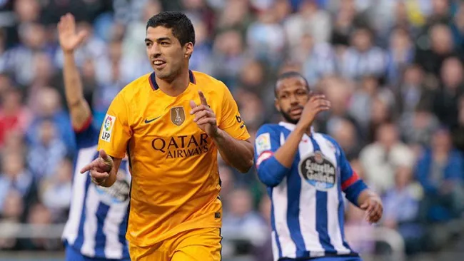 Suárez tras su segundo tanto contra Deportivo La Coruña 