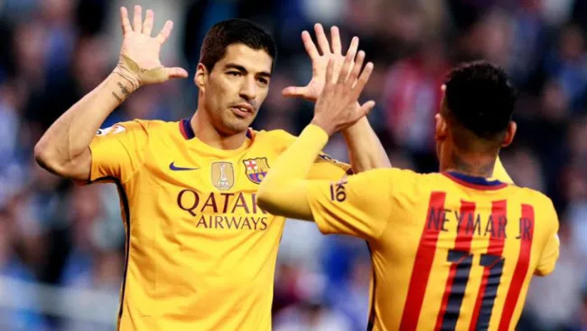 Suárez festeja gol contra el Dépor