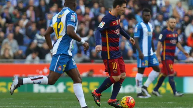 Messi, durante un partido contra el Espanyol