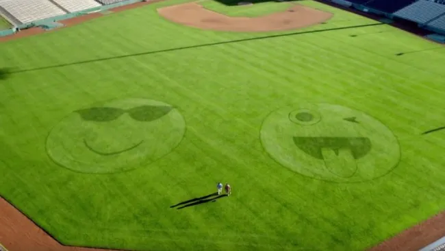 Así lucen los emojis en el pasto ya terminados