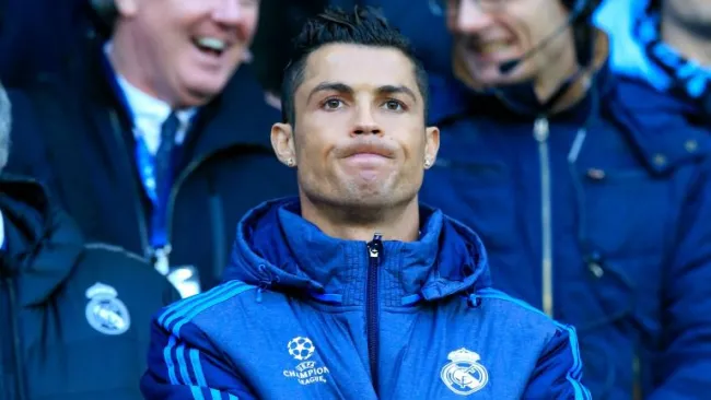 CR7, observando el encuentro del Semifinales de la Champions