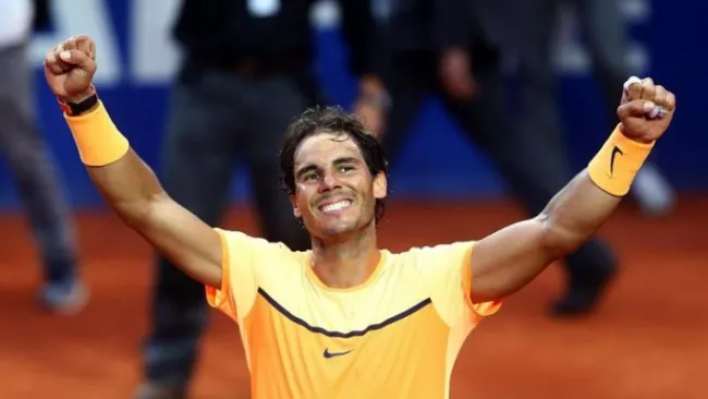 Nadal celebra un triunfo 