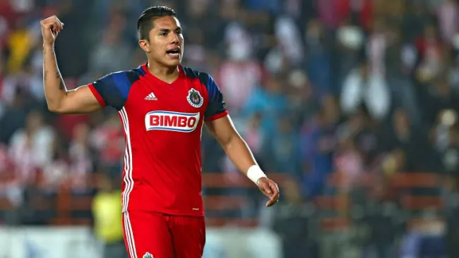 Salcedo, durante un partido de las Chivas