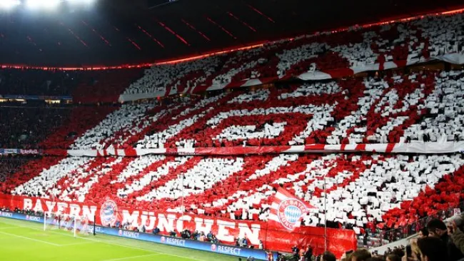 Mosaico de la afición del Bayern Munich