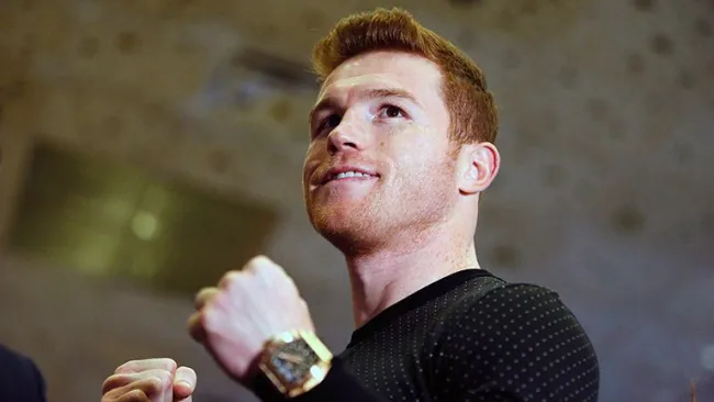 Canelo, durante el evento en el MGM
