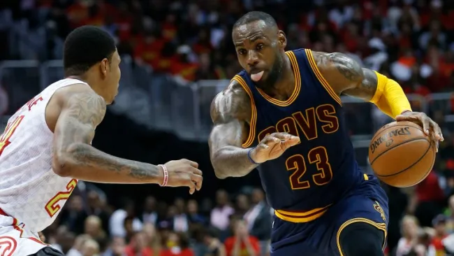 LeBron James durante el partido contra Atlanta