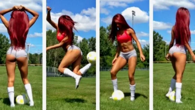 Brittany Renner dominando un balón