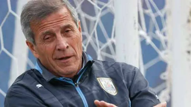 Óscar Washington Tabárez con la Selección Uruguaya