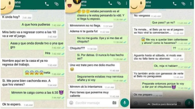 Estas serían las conversaciones protagonizadas por la esposa de Beto