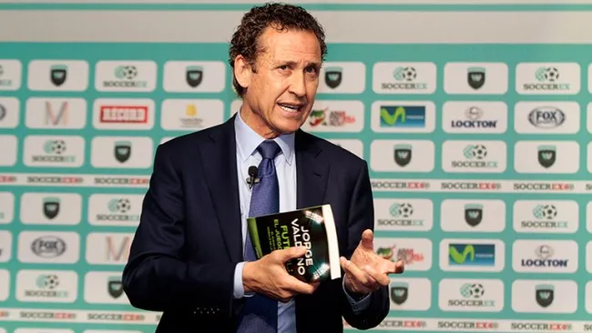 Jorge Valdano, durante la presentación de su libro