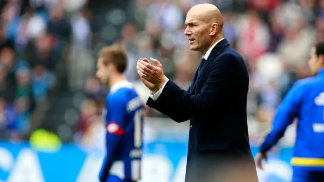 Zidane, durante un partido del Real Madrid