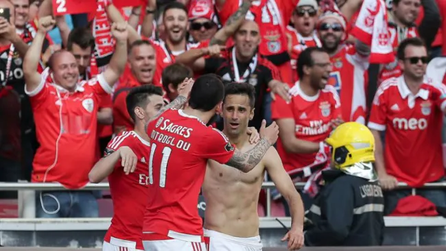 Así celebraron los futbolistas del Benfica