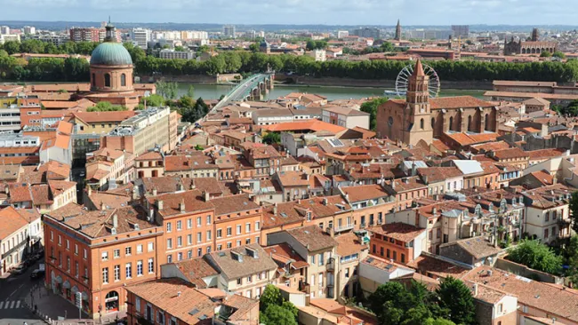 Vista aérea de la ciudad de Toulouse