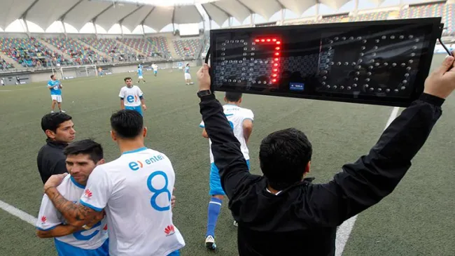 El momento de uno de los cambios durante el juego