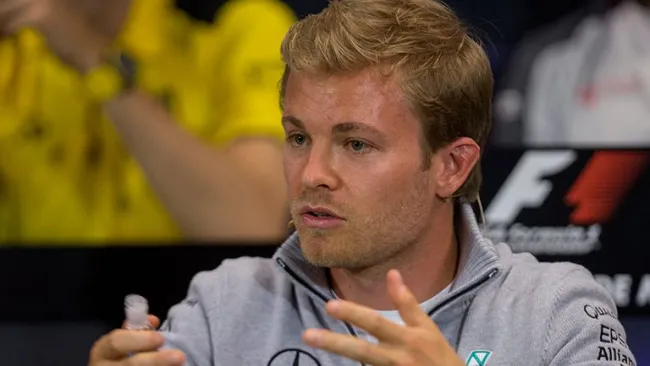 Nico Rosberg, durante la conferencia de pilotos previa al GP de Mónaco