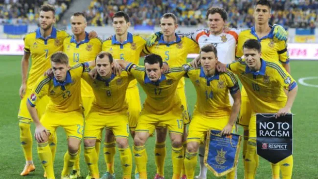 Selección ucraniana previo a partido de Eliminatorias