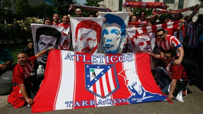 Aficionados del Atleti en Milán