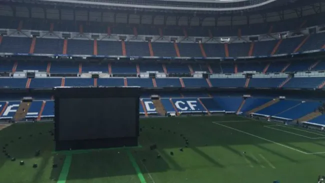 Pantalla en la que se trasmitirá la Final de la Champions