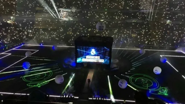 Así luce el Santiago Bernabéu en pleno festejo