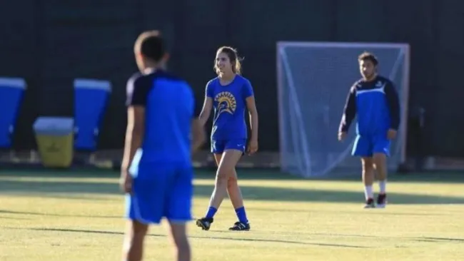 Una de las mujeres que practicó junto con la selección de Argentina