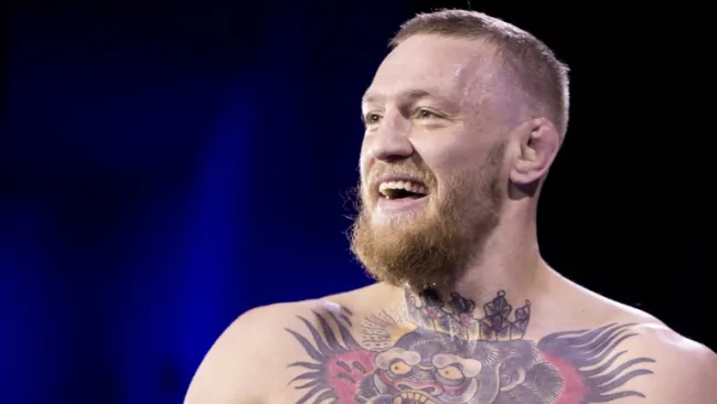 Conor McGregor durante una ceremonia de pesaje