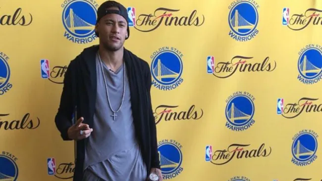 Neymar en el estadio de Golden State