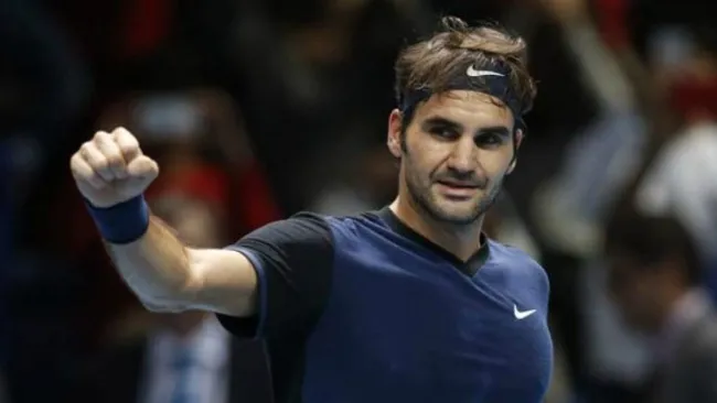 Roger Federer, al terminar un encuentro 