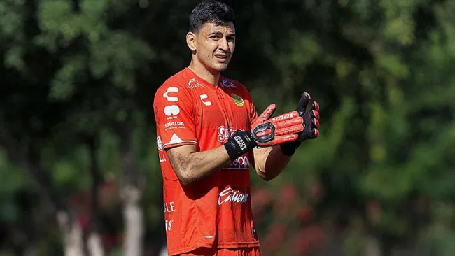 El portero Jesús García en un partido con Dorados