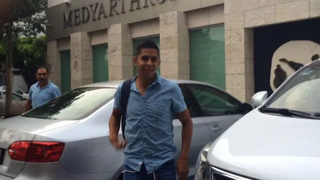 Nestor Calderón previo a realizar sus pruebas físicas