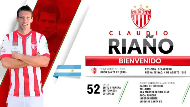 Claudio Riaño es anunciado como refuerzo de Necaxa