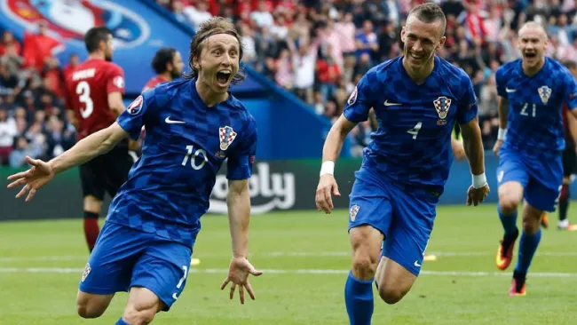 Modric grita el gran gol con el que adelantó a Croacia