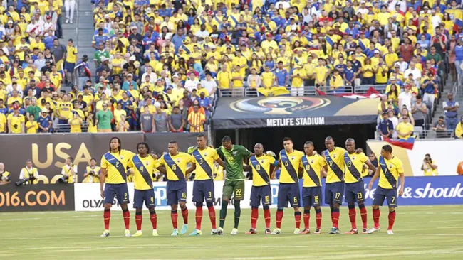 El equipo de Ecuador, en la cancha del MetLife