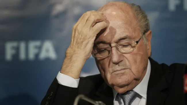 Blatter, en conferencia de prensa con FIFA