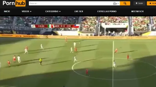 Así luce el video del México-Chile en el sitio pornográfico
