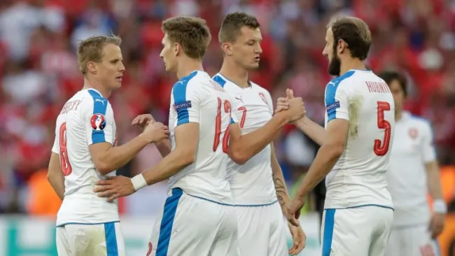 Checos tras el encuentro contra Croacia