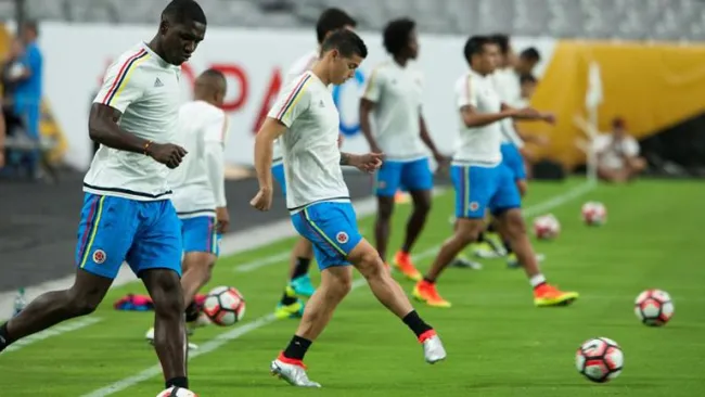 James en entrenamiento de Colombia en CA