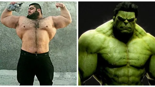 Hulk Iraní posa en una foto
