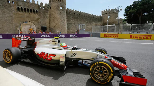 Esteban Gutiérrez, conduciendo su Haas durante el GP de Europa
