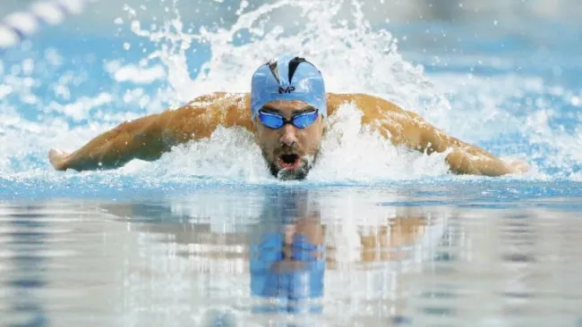 Michael Phelps, durante una prueba estilo mariposa