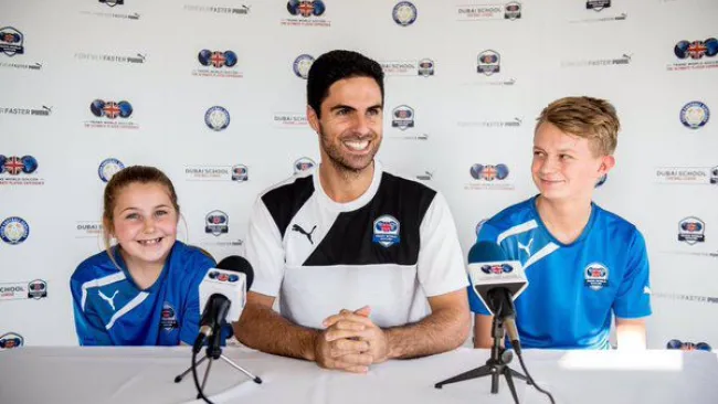 Mikel Arteta en conferencia de prensa